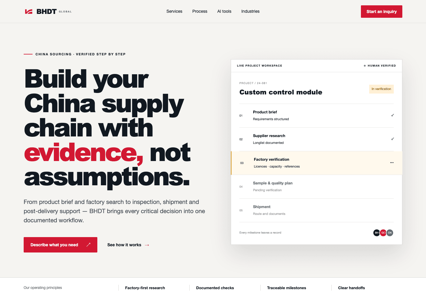 BHDT Global: China Sourcing Operations: media 1