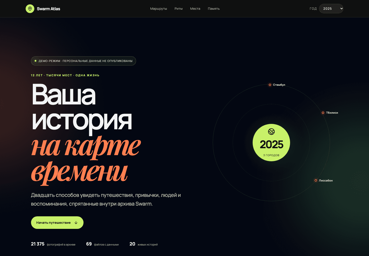 Swarm Atlas: Life on the Map of Time: media 1